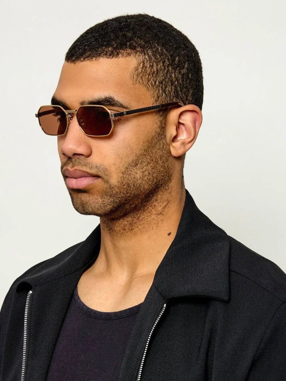 Versace VE2297 100273 Rectangle Sunglasses – Gold / Brown